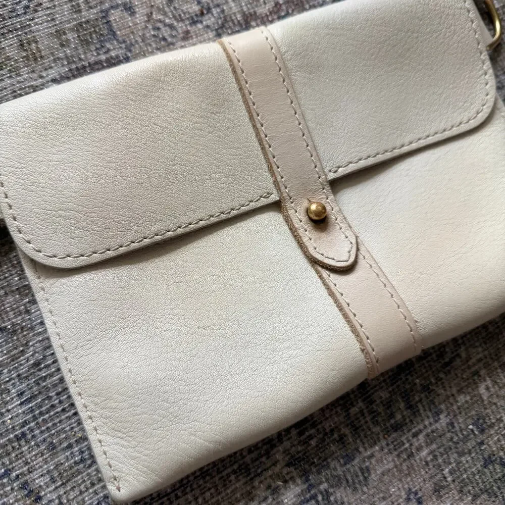 Crossbow leather bone hand bag crossbody bag hip pouch western minimalist purse